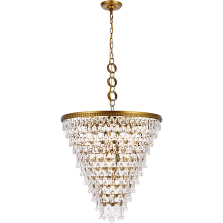 Nordic 7 Lights Brass Chandelier